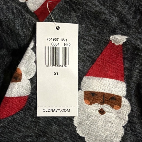 Old Navy Pajama Lounge Pants unisex No Fly XL Blue Santa Pull On 2021 Drawstring - Picture 5 of 8